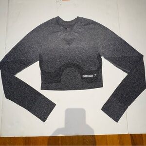 Gymshark Womens Large Gray Ombré Vital Seamless Crop Top